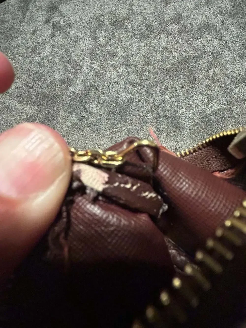 Louis Vuitton Monogram Mini Lin Pochette Cles Key Pouch